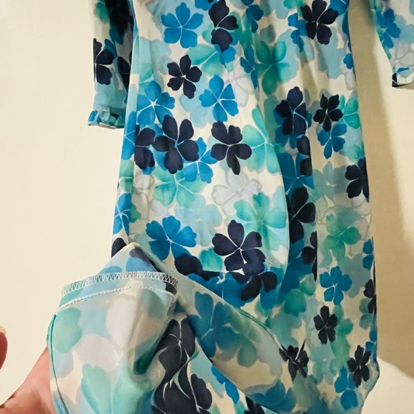 Vintage Newport News MIDI Dress 3/4 Sleeve 1970s Flower Power - Picture 11 of 15